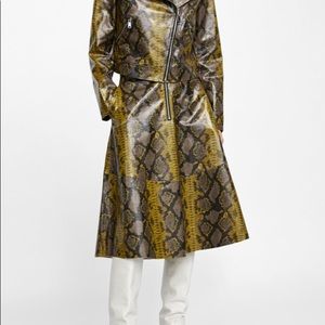 NWT Zara snake animal print midi skirt